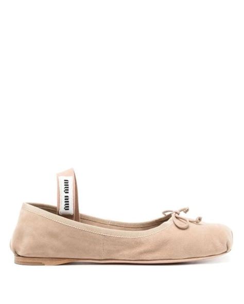 miu miu suede ballerinas|Miu Miu Suede Ballerina Shoes .